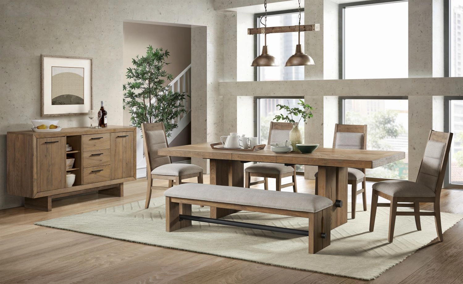 Landmark Bench - Brown, Beige