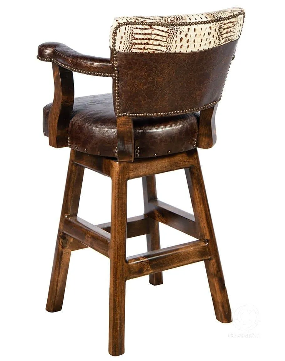 Laramie Western Swivel Bar Chair