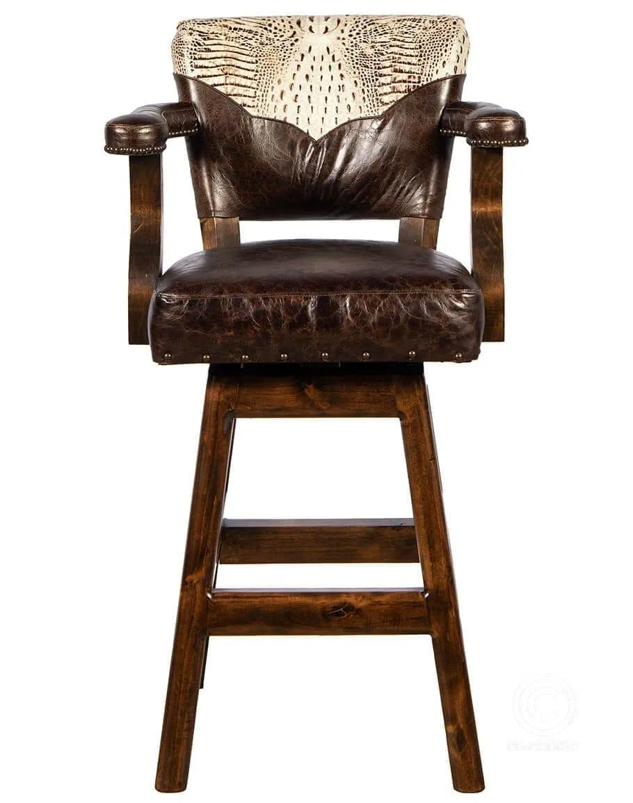 Laramie Western Swivel Bar Chair