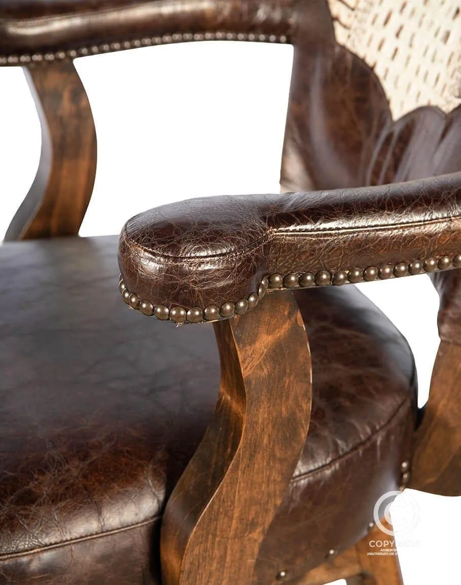 Laramie Western Swivel Bar Chair