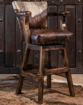 Laramie Western Swivel Bar Chair glassware set, wine glass