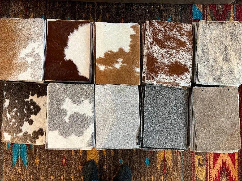 Laser Branded Cowhide Coasters
