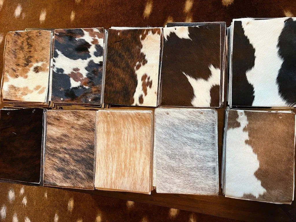 Laser Branded Cowhide Coasters