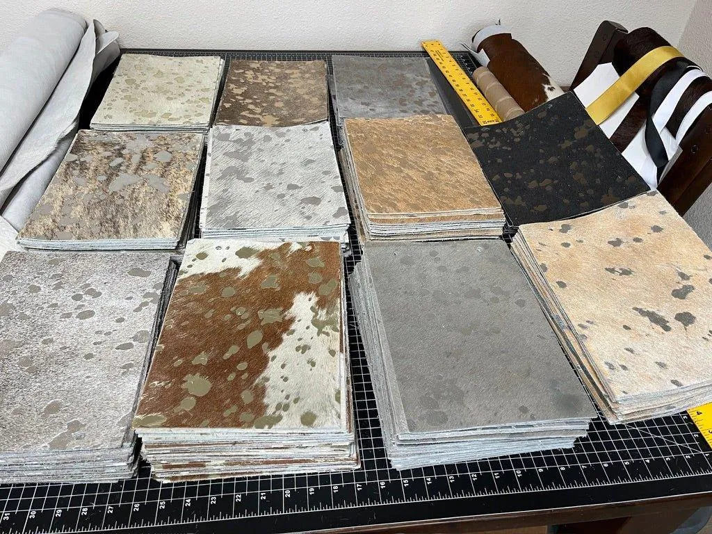 Laser Branded Cowhide Coasters