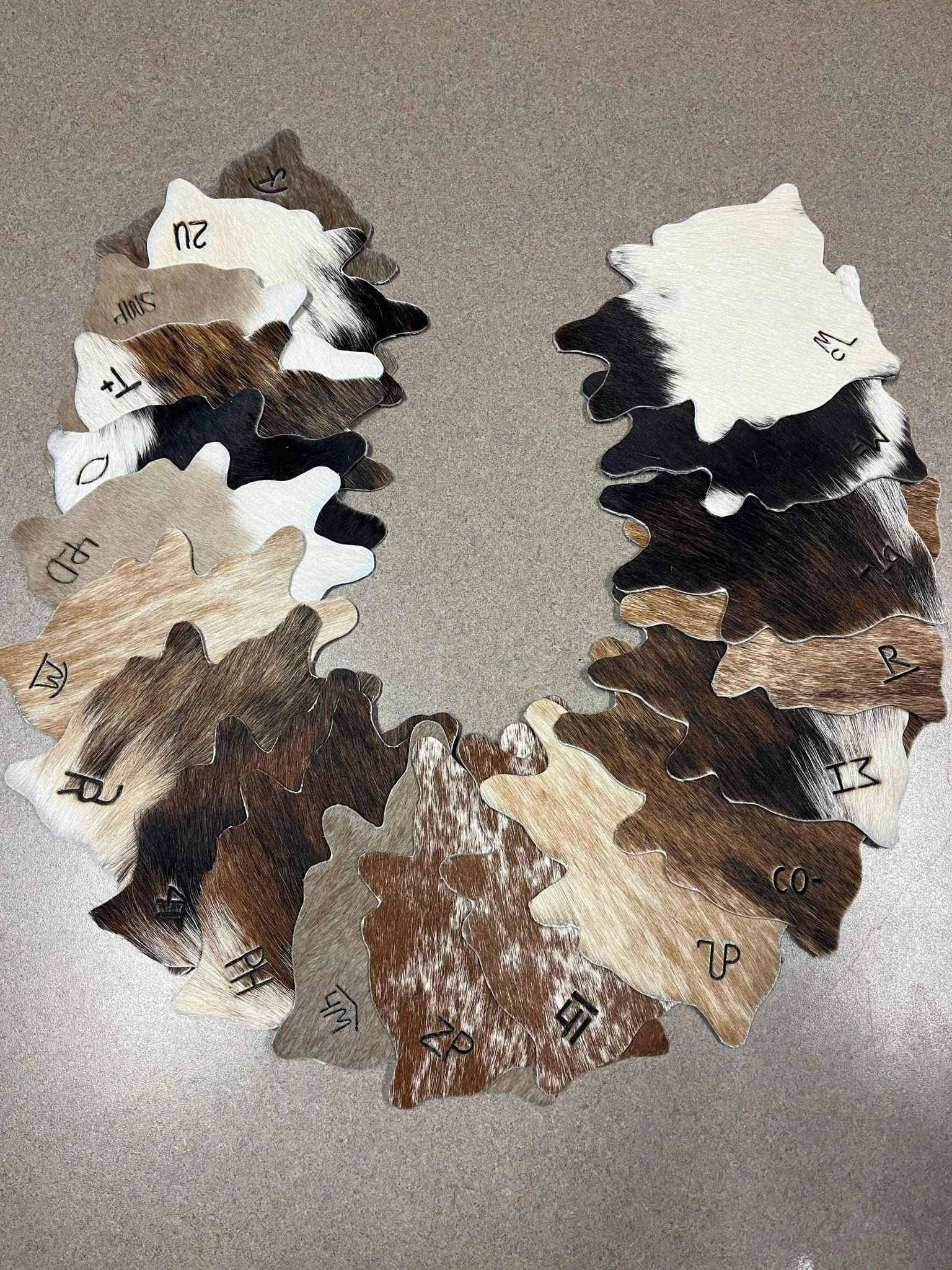 Laser Branded Cowhide Coasters