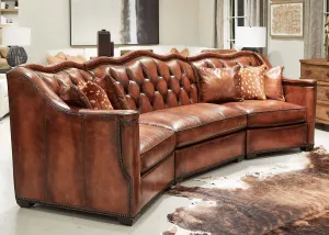 Leather 3-pc Conversational Sectional vanity mirror, wall mirror