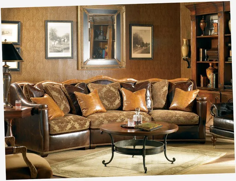 Leather 3-pc Conversational Sectional
