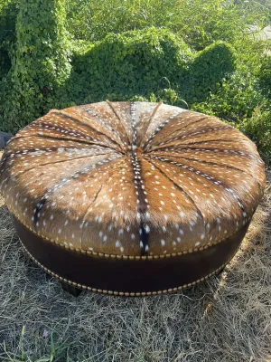 Leather & Axis Hide Ottoman gaming chair, computer chair