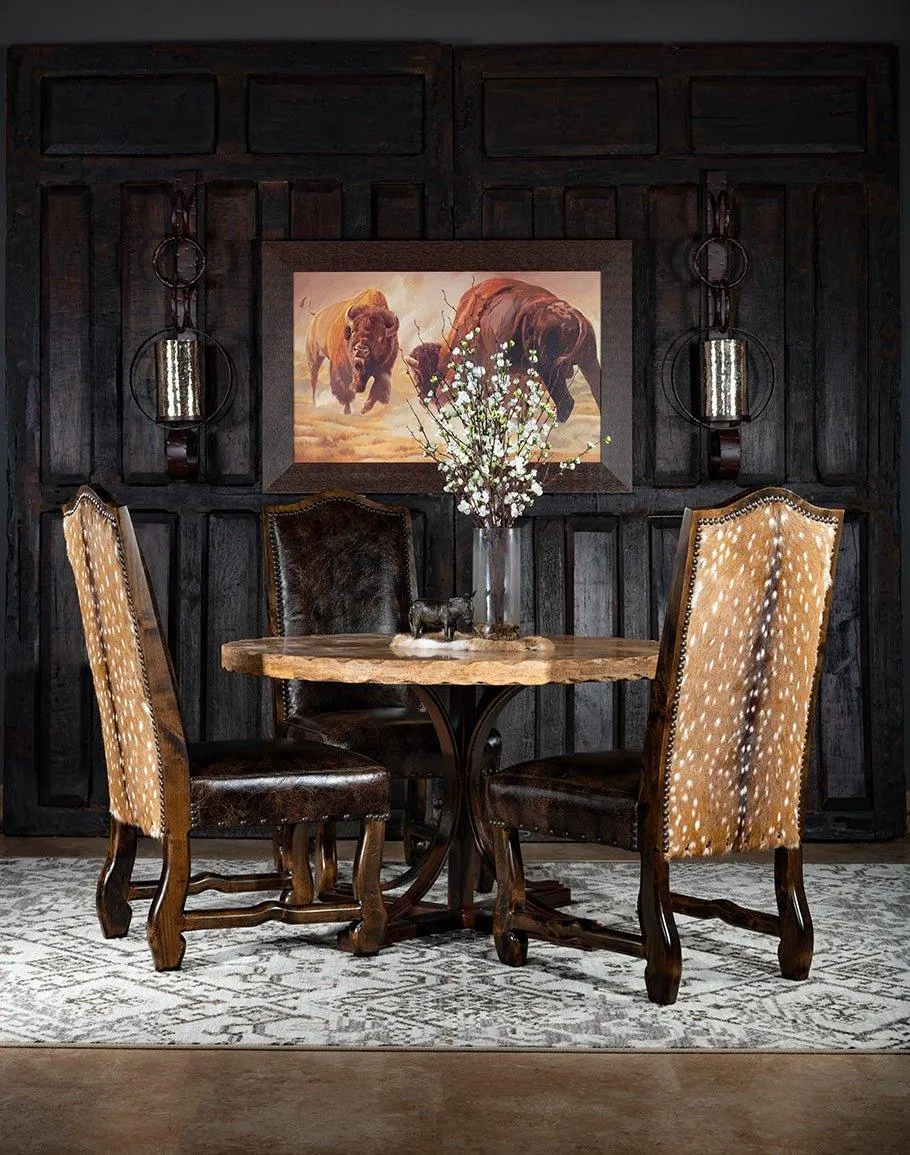 Leather & Axis Hide Side Chair