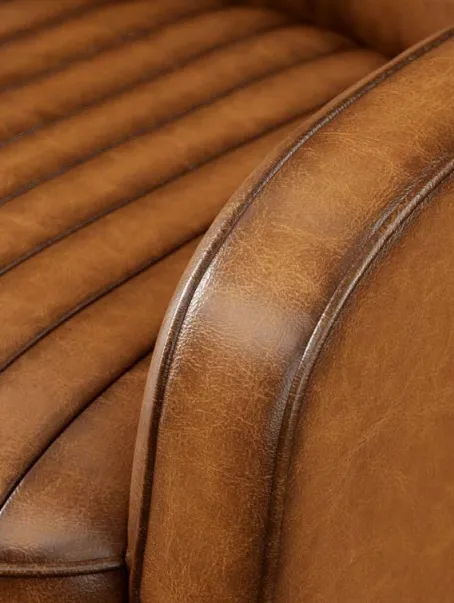 Leather & Cowhide Swivel Chair