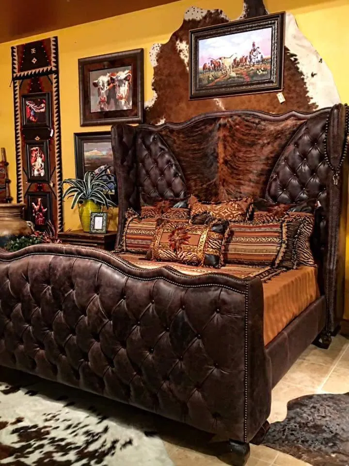 Leather & Cowhide Western Bed