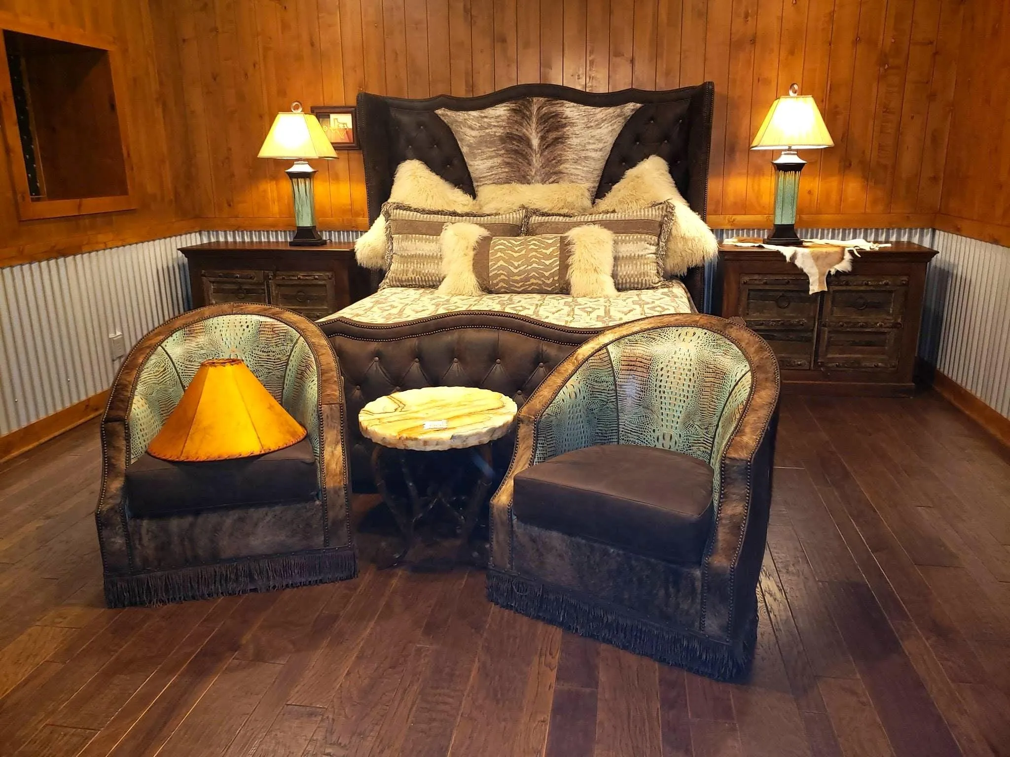 Leather & Cowhide Western Bed