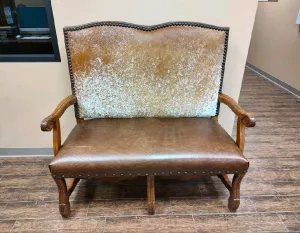 Leather and Longhorn Cowhide Settee euro sham, pillow shams