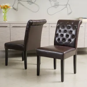 Leather Tufted Dining Chairs (Set of 2) - NH283112 dining table set, 6-piece dining set
