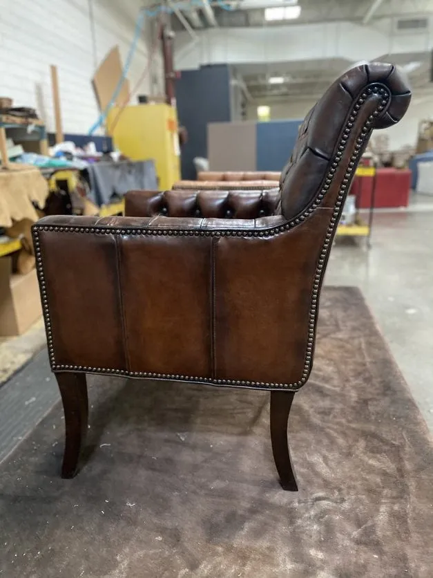 Leather Tufted Guest Chair