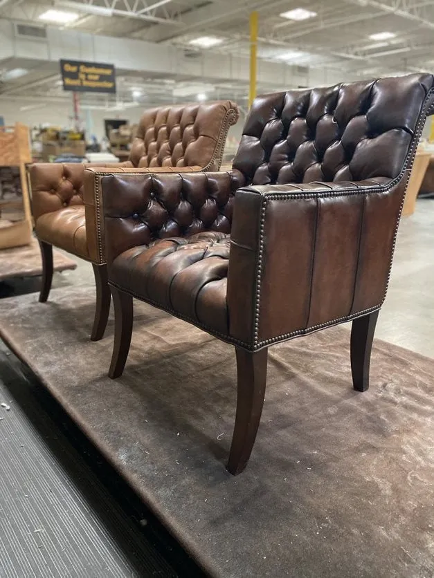 Leather Tufted Guest Chair
