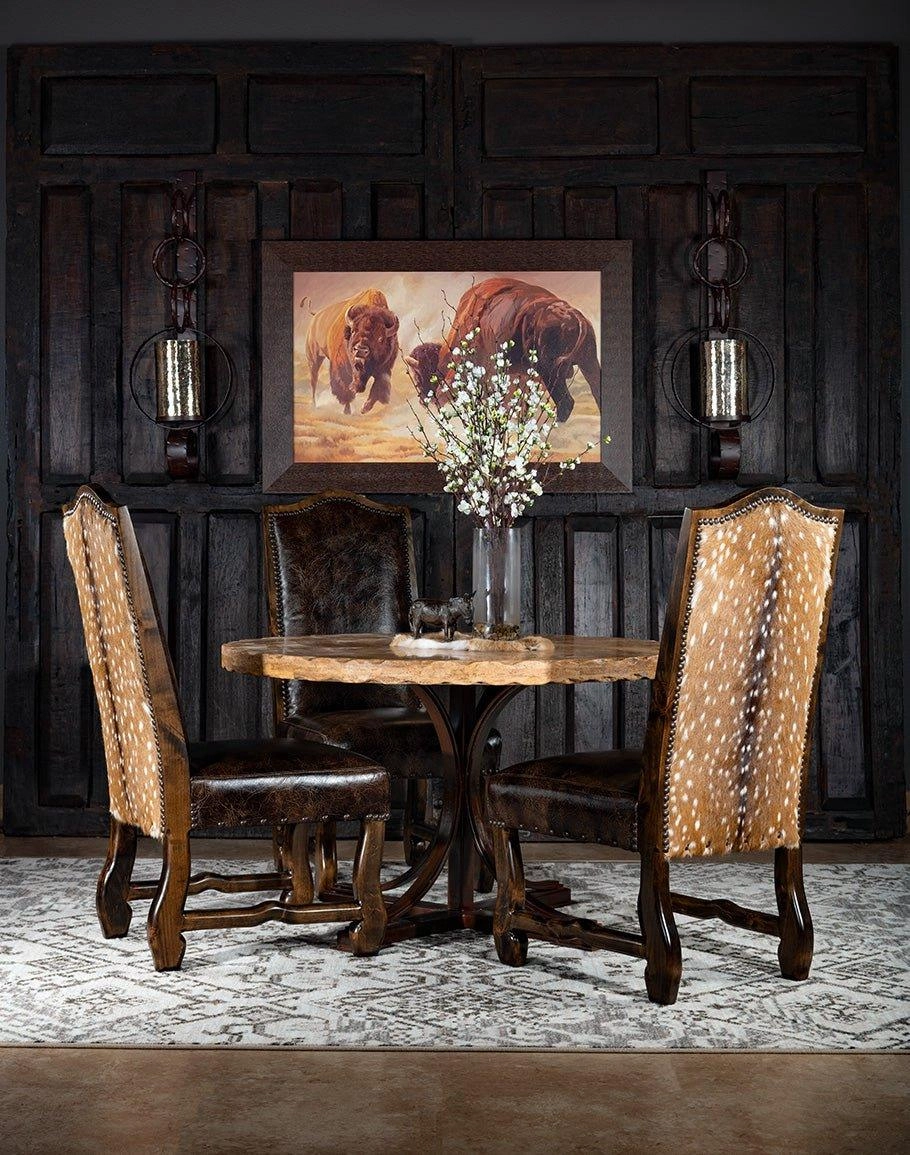 Leather & Axis Hide Side Chair