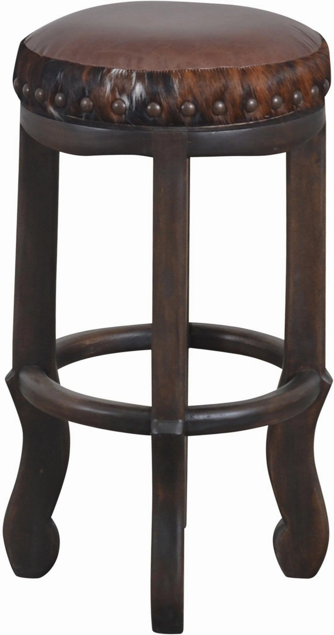 Leather Swivel Bar or Counter Stool