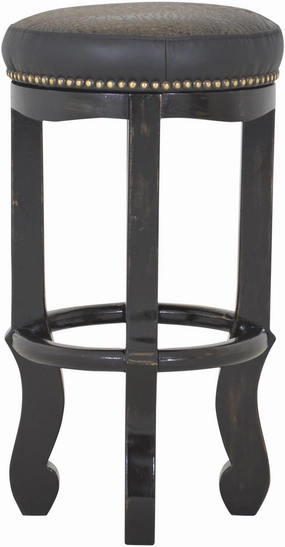 Leather Swivel Bar or Counter Stool glassware set, wine glass