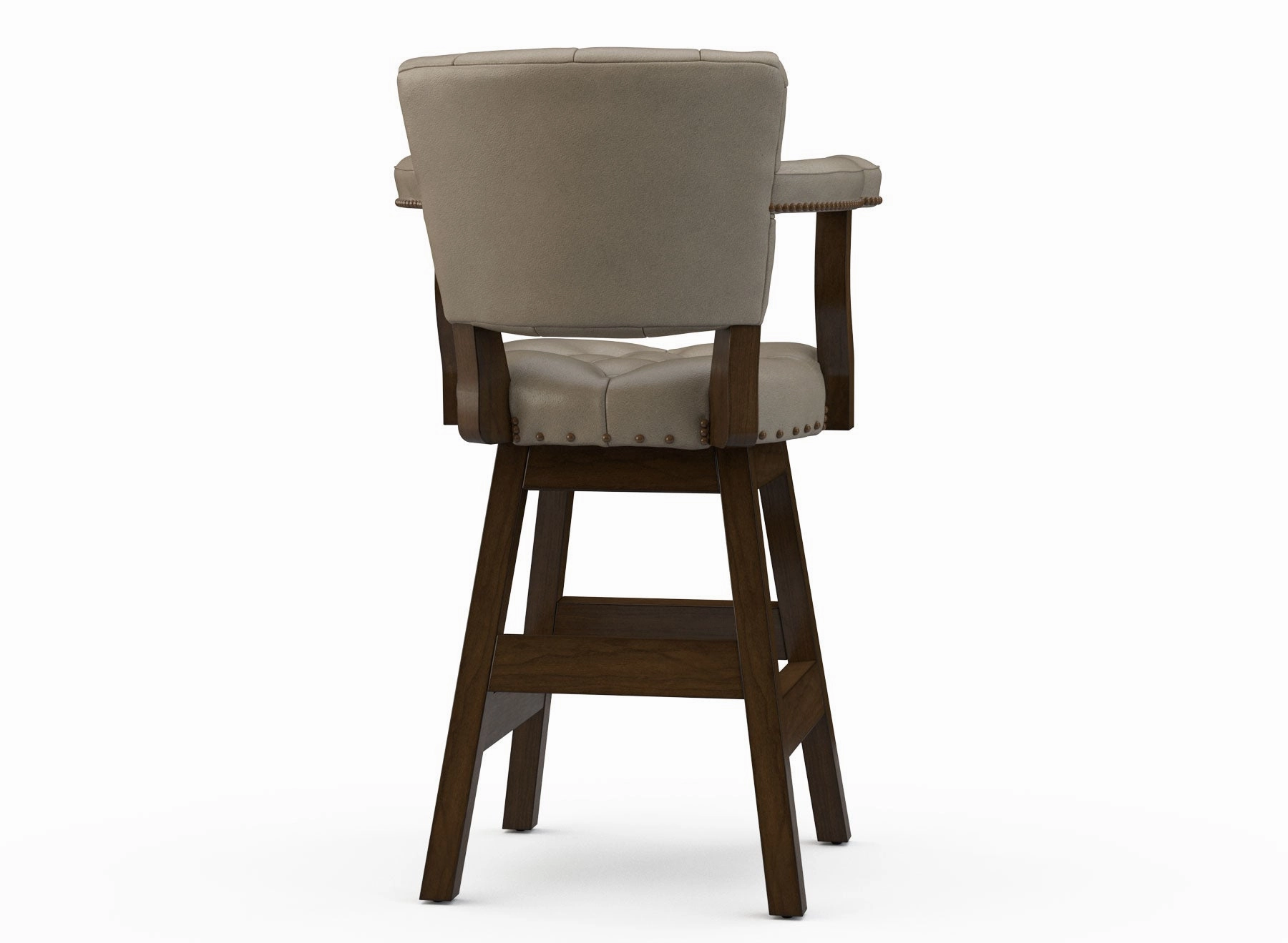 Leather Tufted Bar Stools with Backs