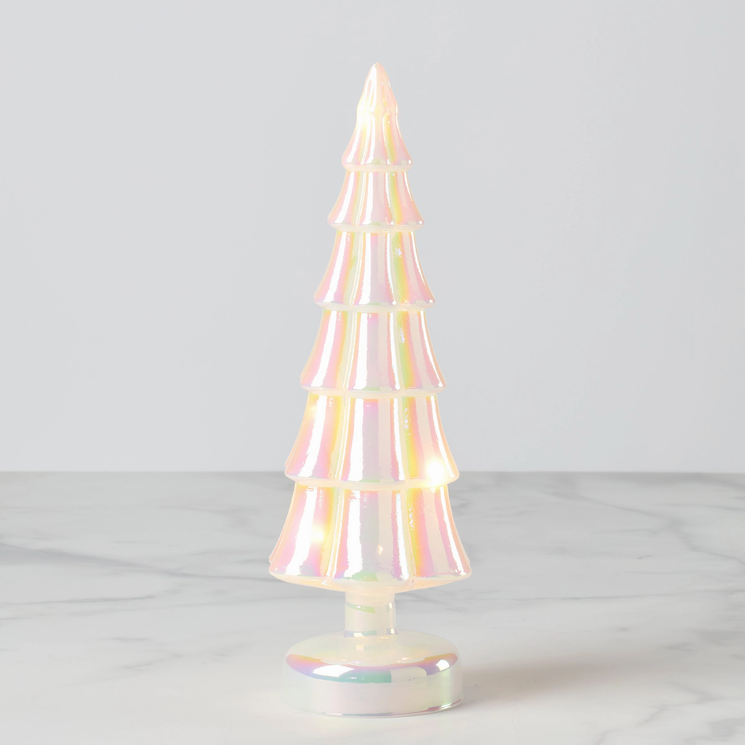 Led Lit Pearl Glass Holiday Tree