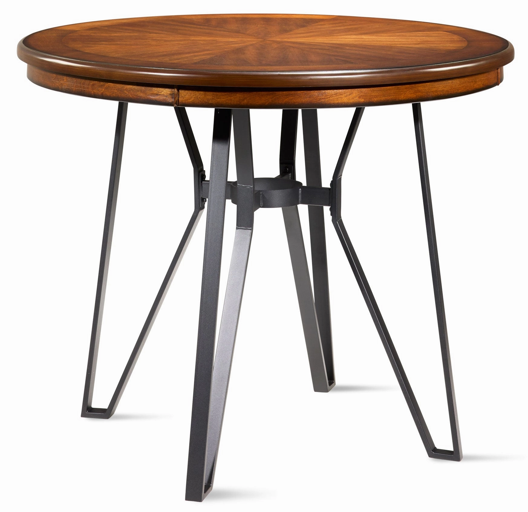Leo 5-Piece Counter-Height Dining Set - Brown Cherry, Black