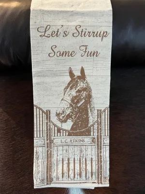 Let's Stirrup Some Fun - Horse Themed Dish Towels blender, kitchen appliance