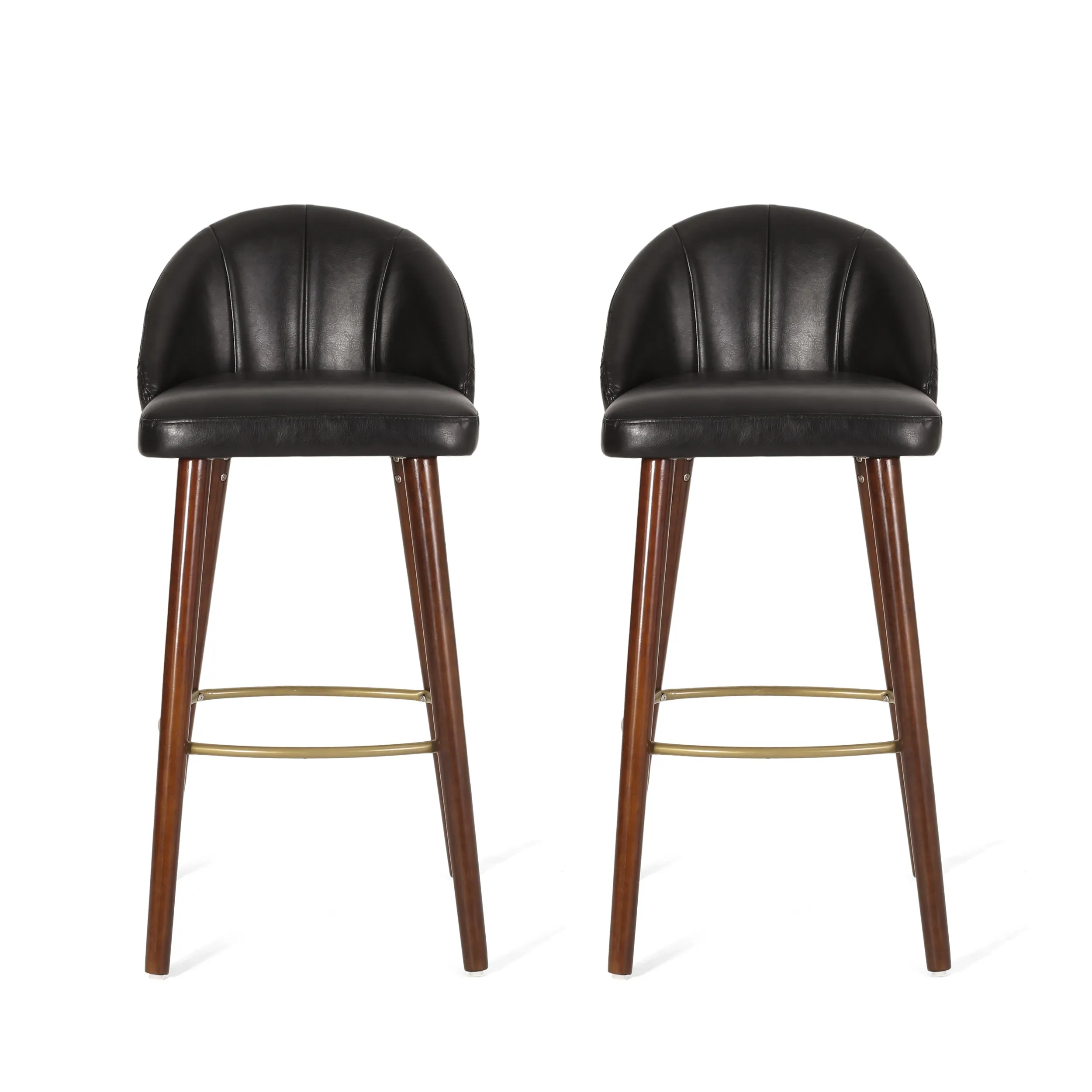 Lewiston Contemporary Channel Stitch Barstools, Set of 2 bar stool, counter stool