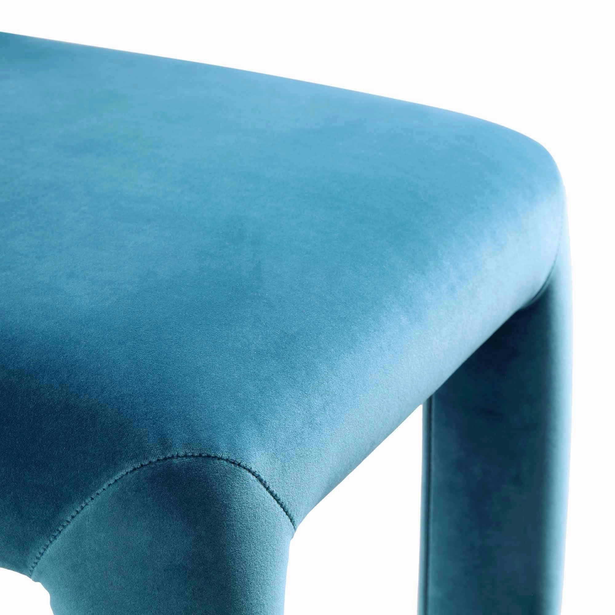 Libby Air Force Blue Velvet Dining Chair
