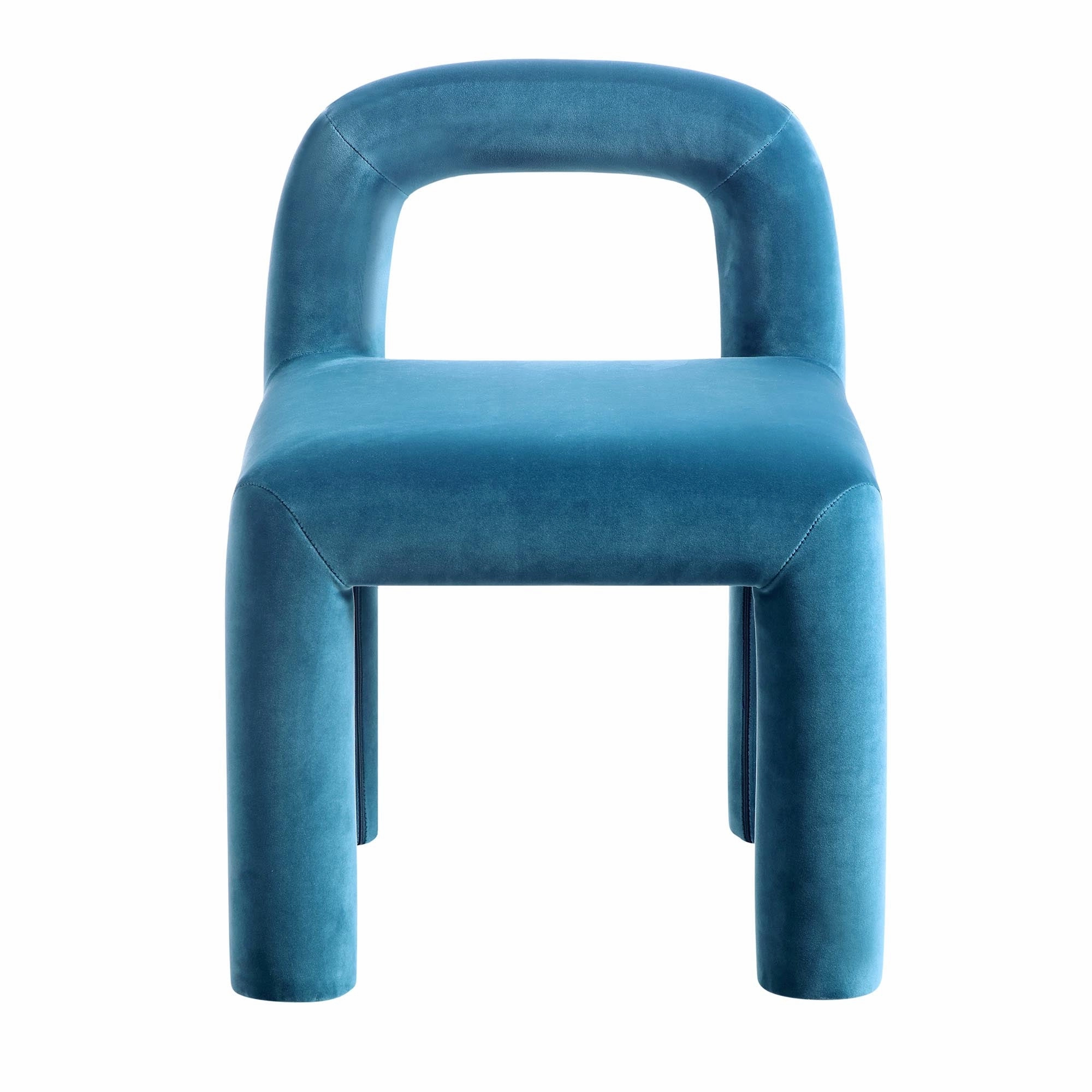 Libby Air Force Blue Velvet Dining Chair