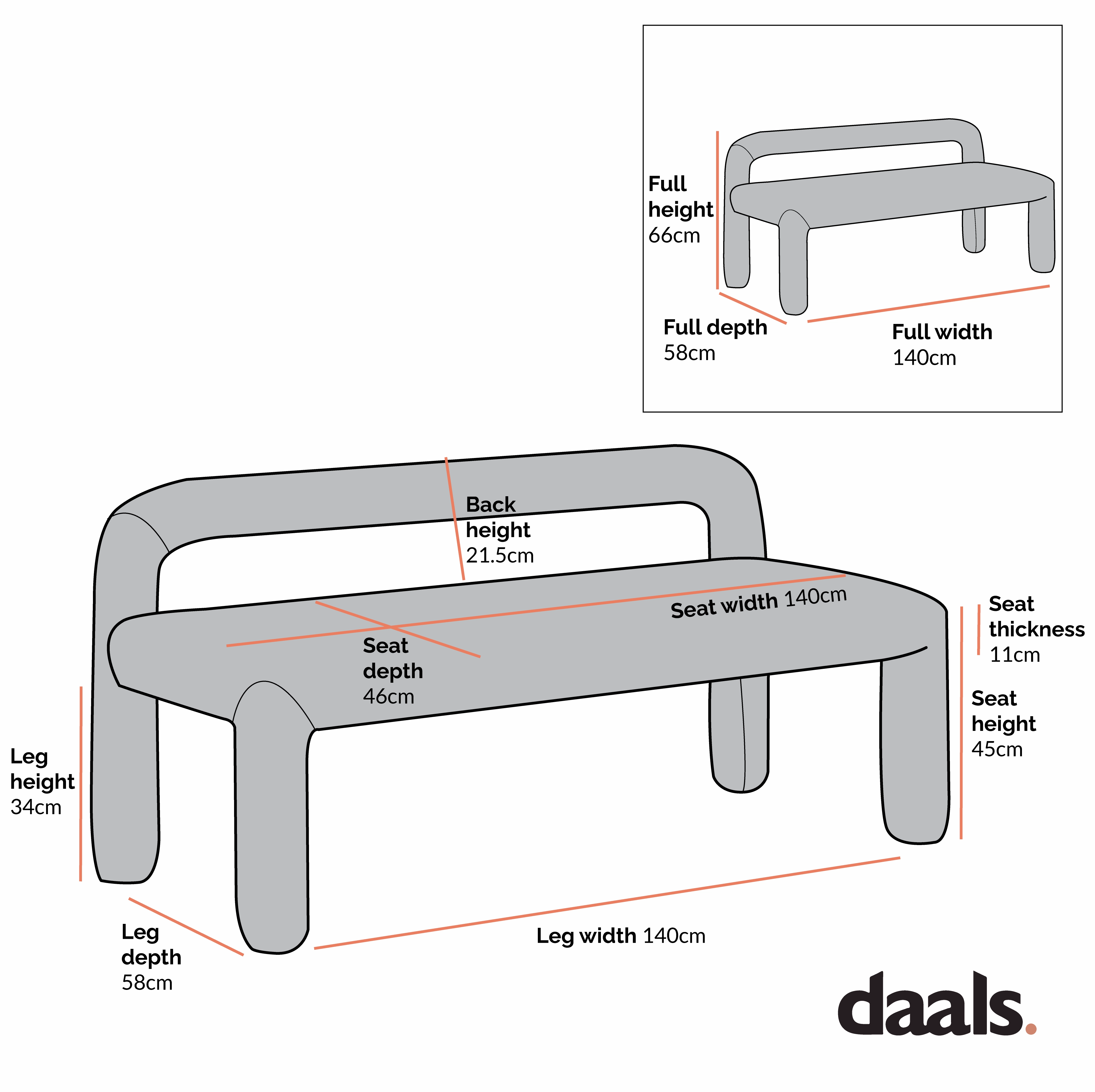 Libby Light Taupe Boucle 3 Seater Dining Bench