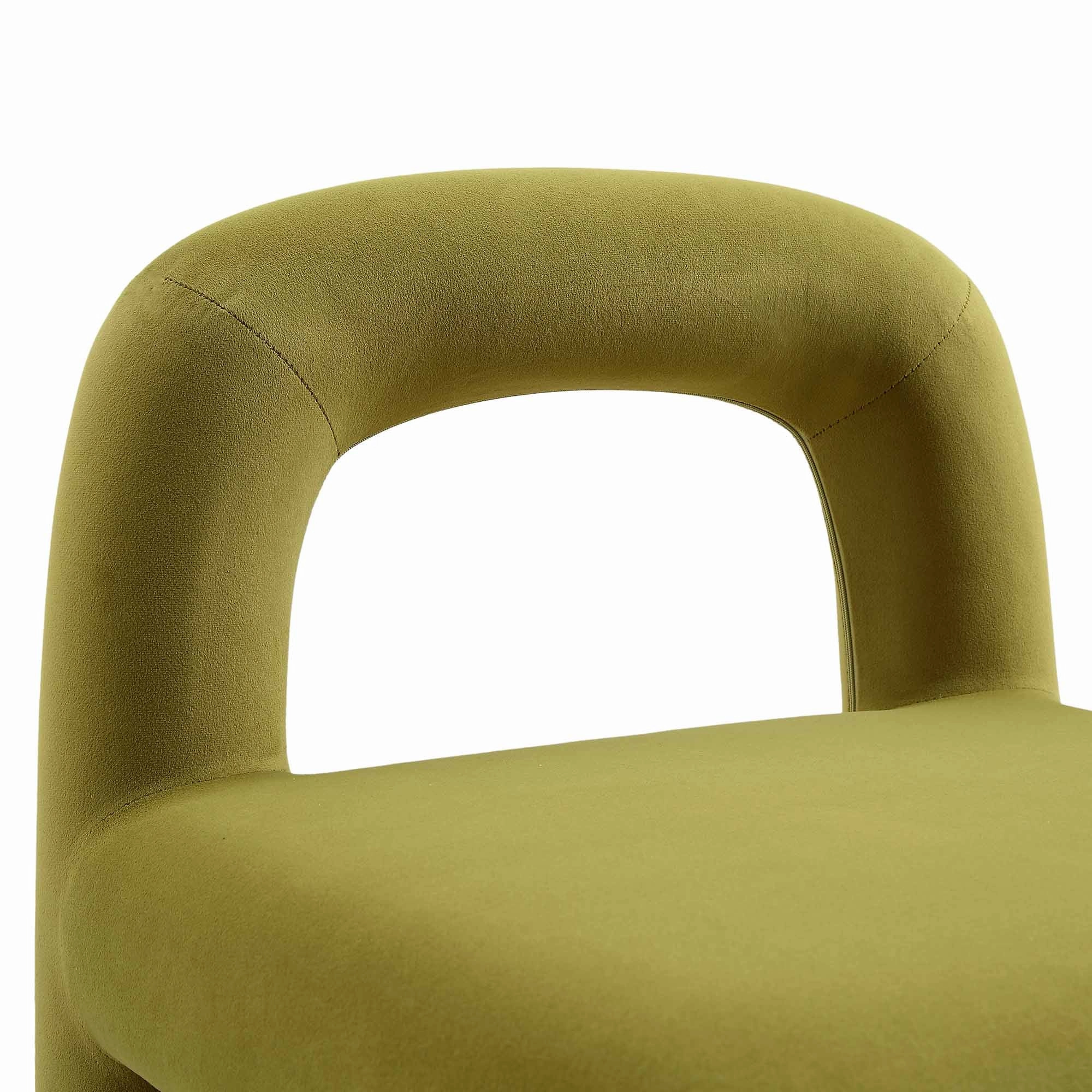 Libby Olive Green Velvet Dining Chair