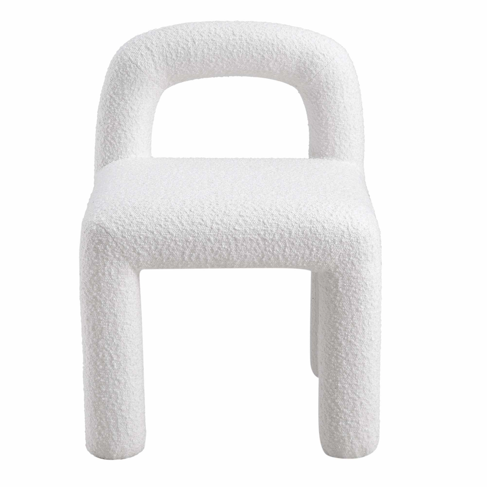 Libby White Boucle Dining Chair