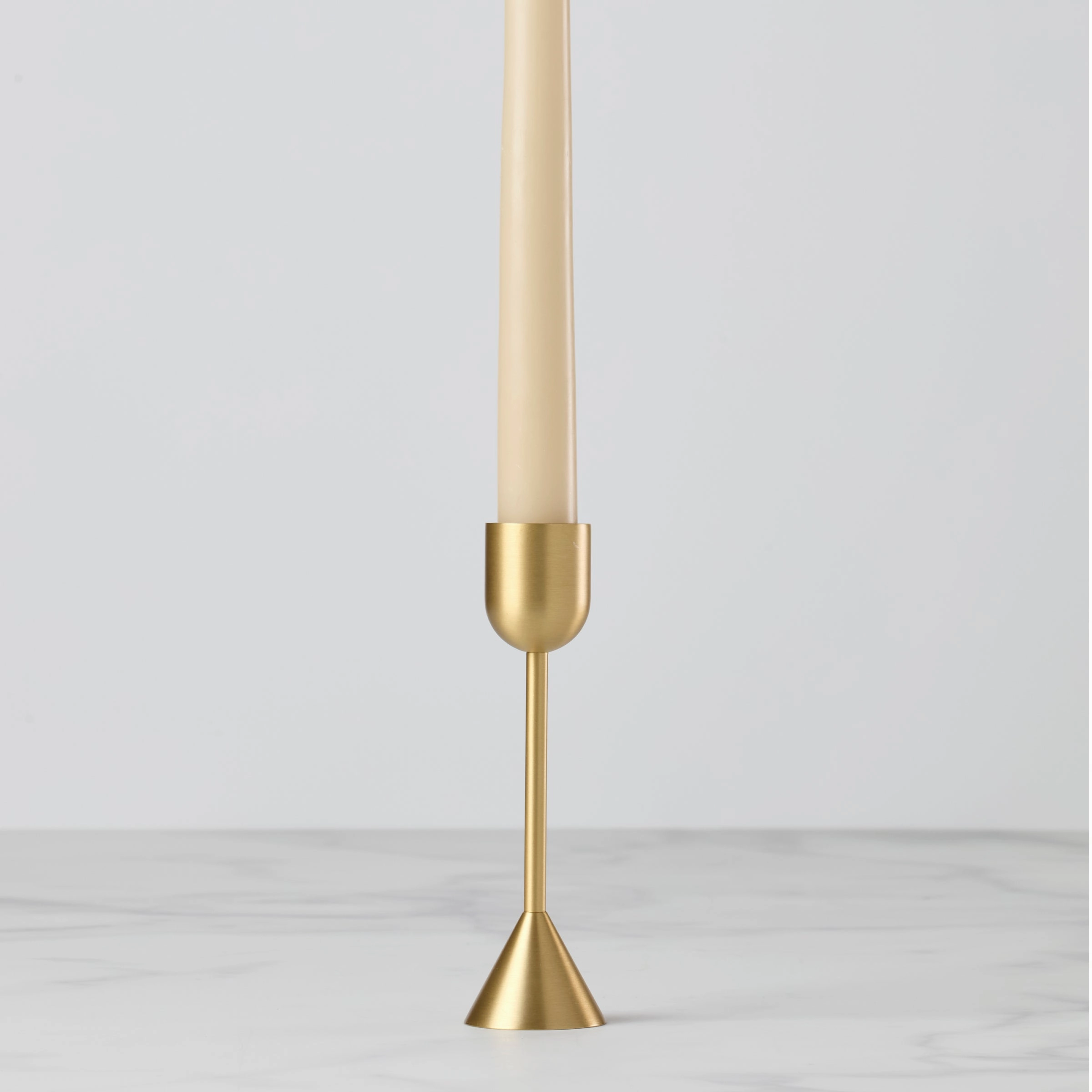 Light Gold Tall Taper Candle Holder