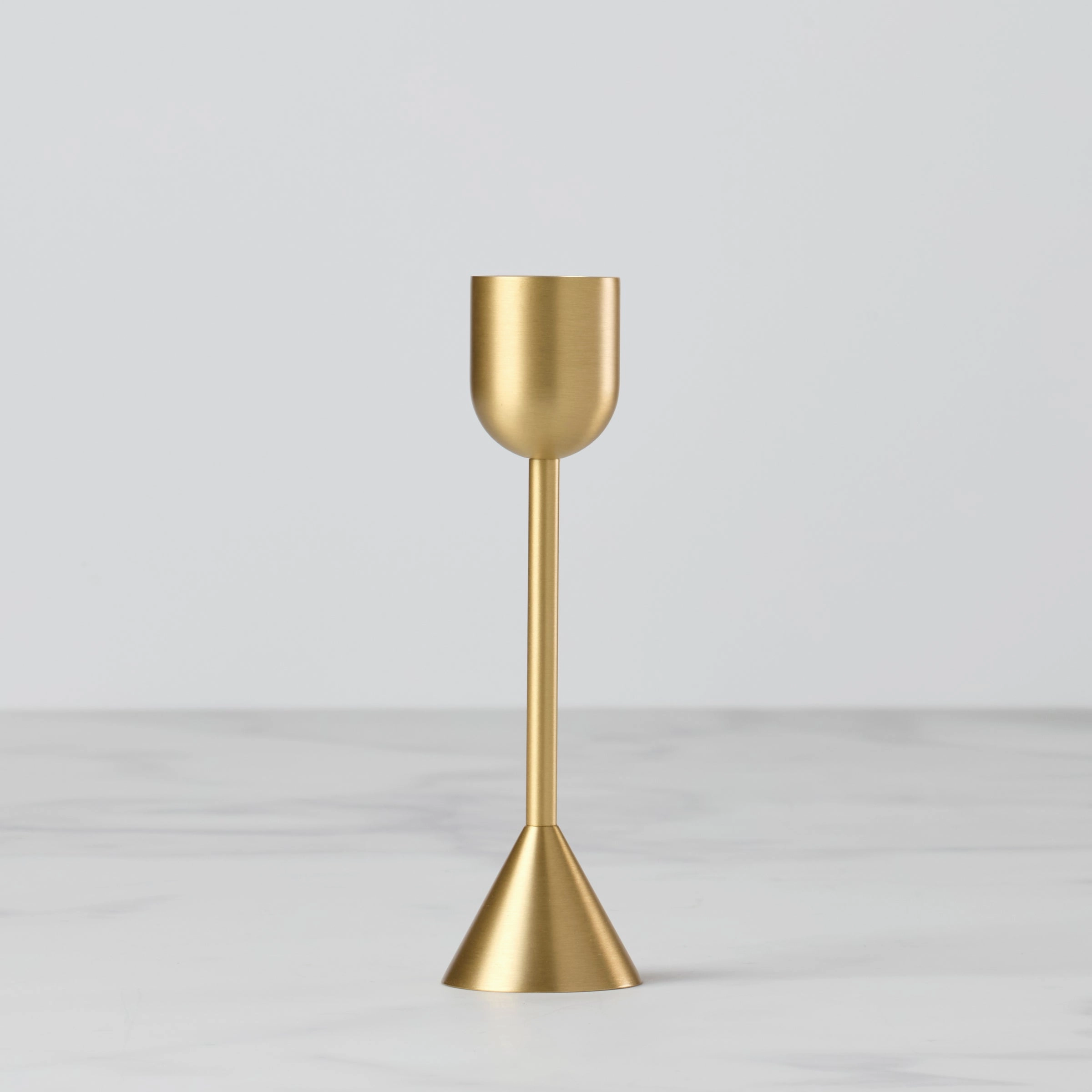 Light Gold Tall Taper Candle Holder