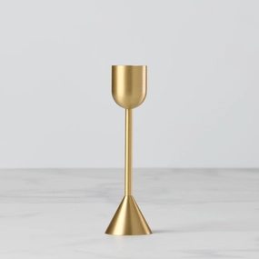 Light Gold Tall Taper Candle Holder
