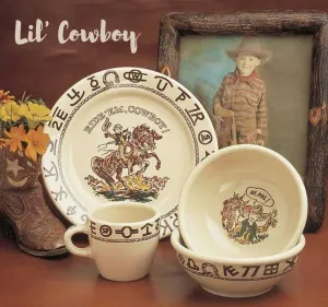 Lil' Cowboy Dish Set toilet seat cover, slow close seat