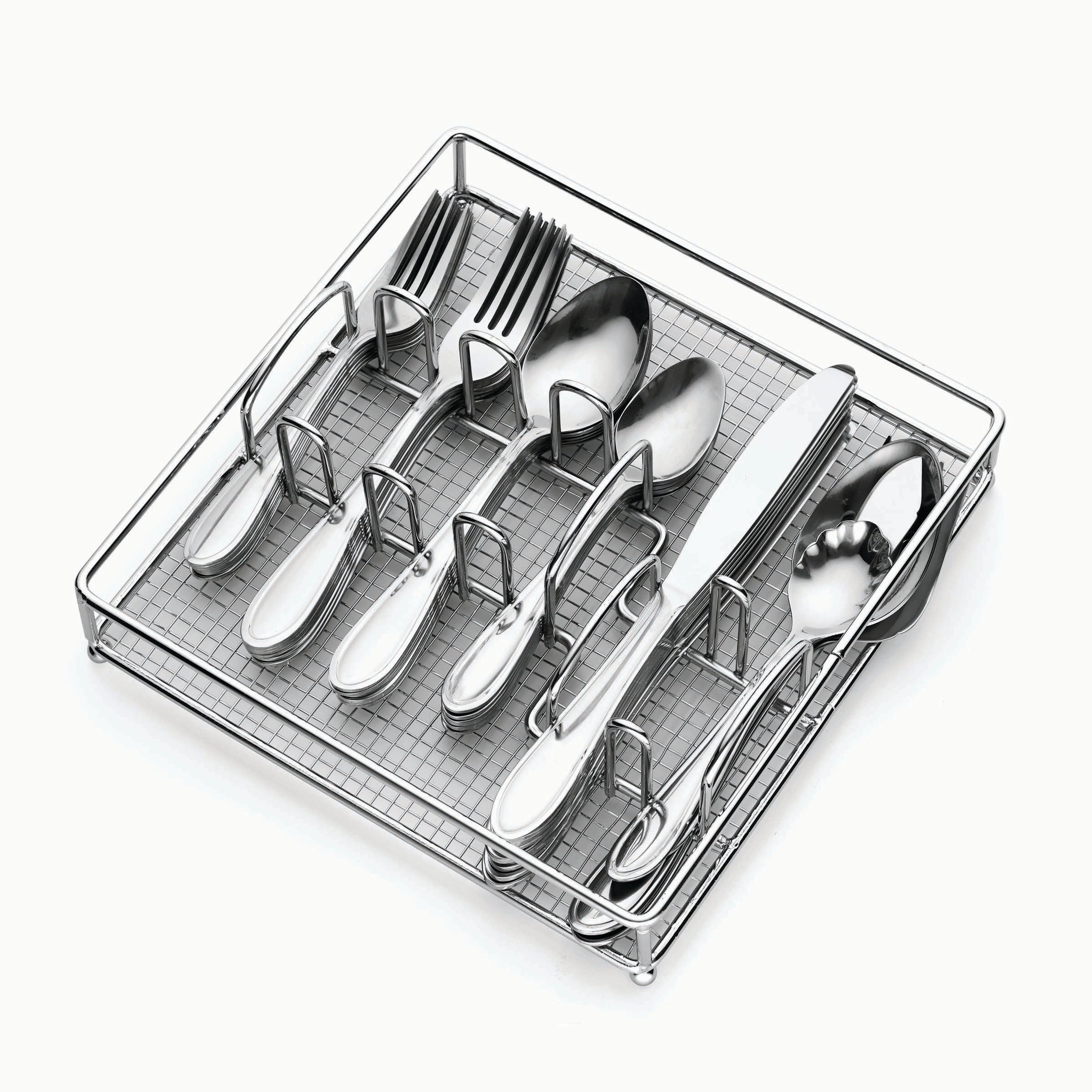 Lincoln 46 Piece Flatware Set with Caddy