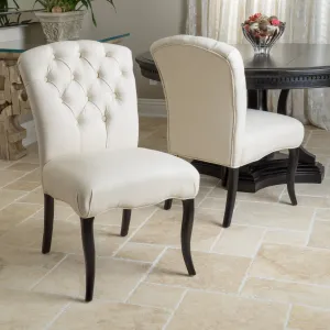 Linen Colored Fabric Dining Chairs (Set of 2) - NH514592 dining table set, 6-piece dining set