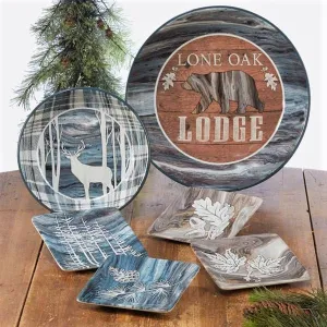 Lone Oak Serving & Pasta Bowls shower curtain, waterproof liner