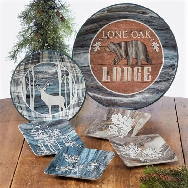 Lone Oak Serving & Pasta Bowls shower curtain, waterproof liner
