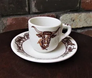 Longhorn China Cup & or Saucer toilet seat cover, slow close seat