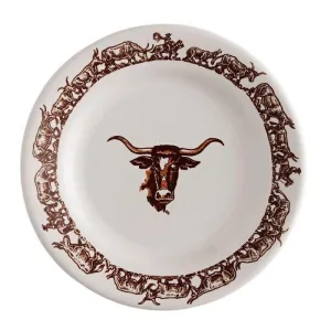 Longhorn China Dessert Plate toilet seat cover, slow close seat