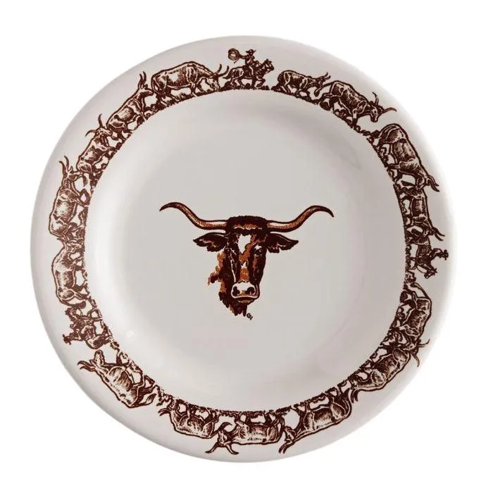 Longhorn China Dessert Plate toilet seat cover, slow close seat