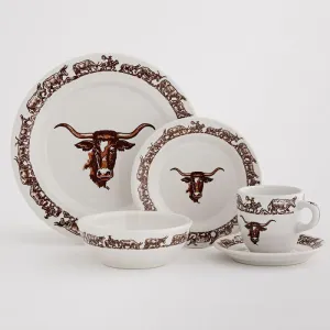 Longhorn China Dinnerware toilet seat cover, slow close seat