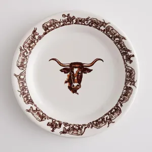 Longhorn China Luncheon Plate toilet seat cover, slow close seat