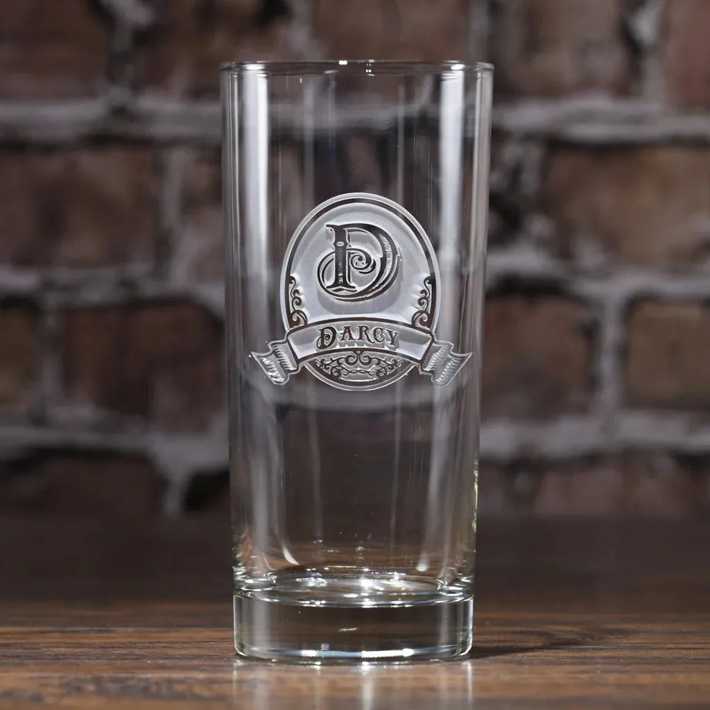 Longhorn Deep Carved Highball Glasses