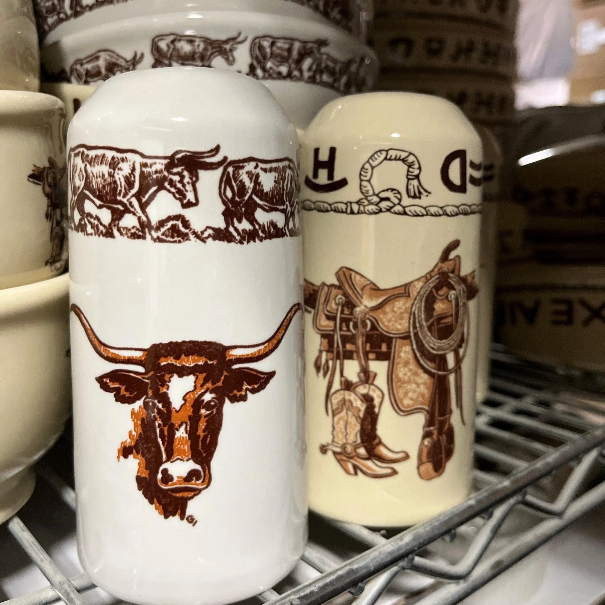 Longhorn Western Salt & Pepper Shakers