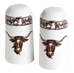Longhorn Western Salt & Pepper Shakers toilet seat cover, slow close seat