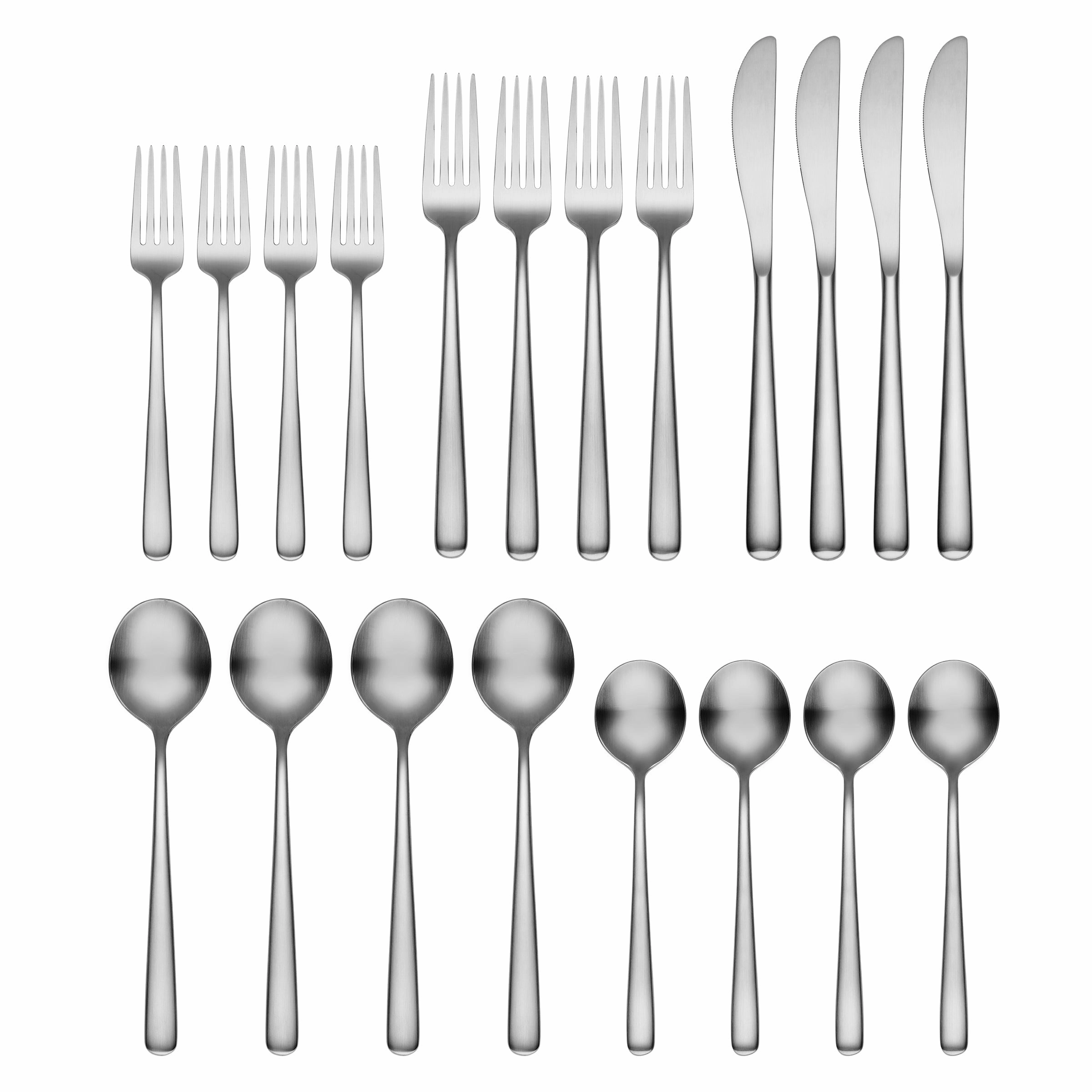 Lorenn Satin 20 Piece Flatware Set